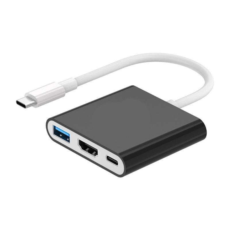 Portable TV Dock 3 in 1 USB C Game Station with HDTV USB3.0 USB C Port Adapter for Switch Console Multiple Gaming Device