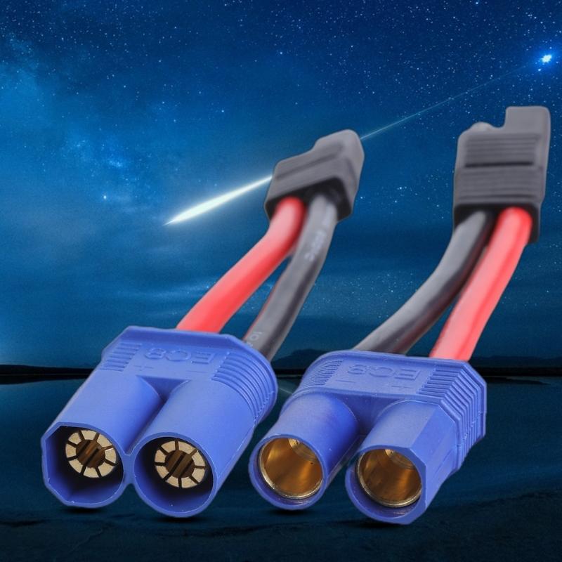 1 Set EC8 to SAE Adapter Cable 10AWG Silicone Wire Line For Car ESC Motor Emergency Start Solar Panel 16cm Long