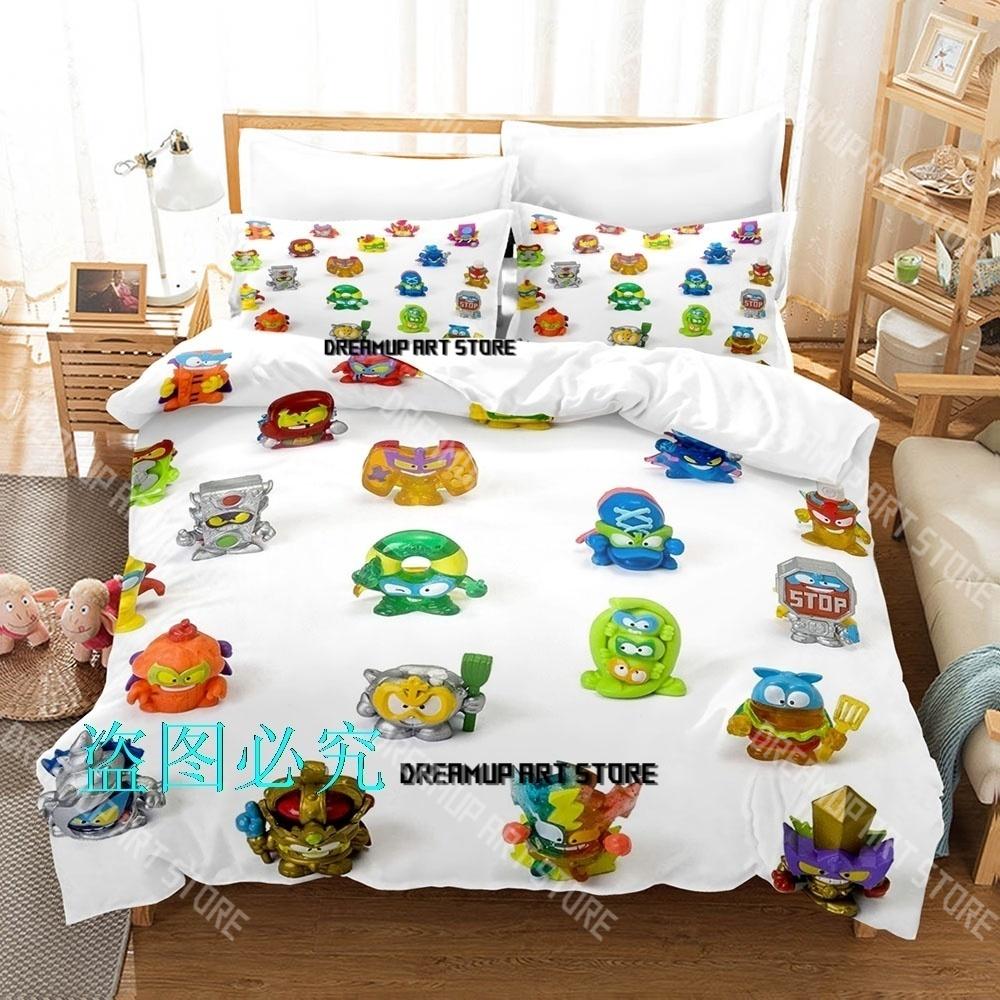 Fashion Super Zings Cute Cartoon Bedding Set Single Twin Full Queen King Size Bed Set Kids Bedroom Duvetcover Sets Bed Sheet Set