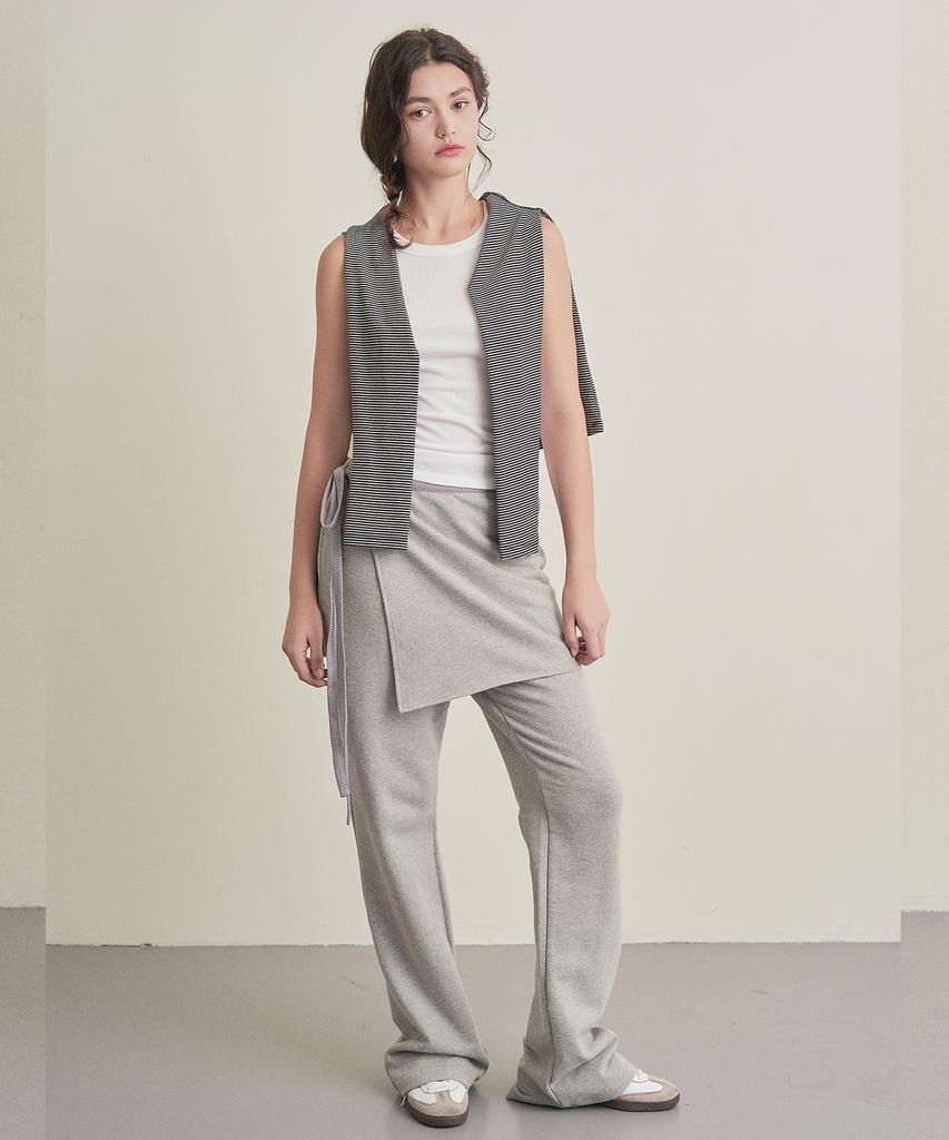 Iteoneolmomeonteu Wrap Layered Pants _ Gray