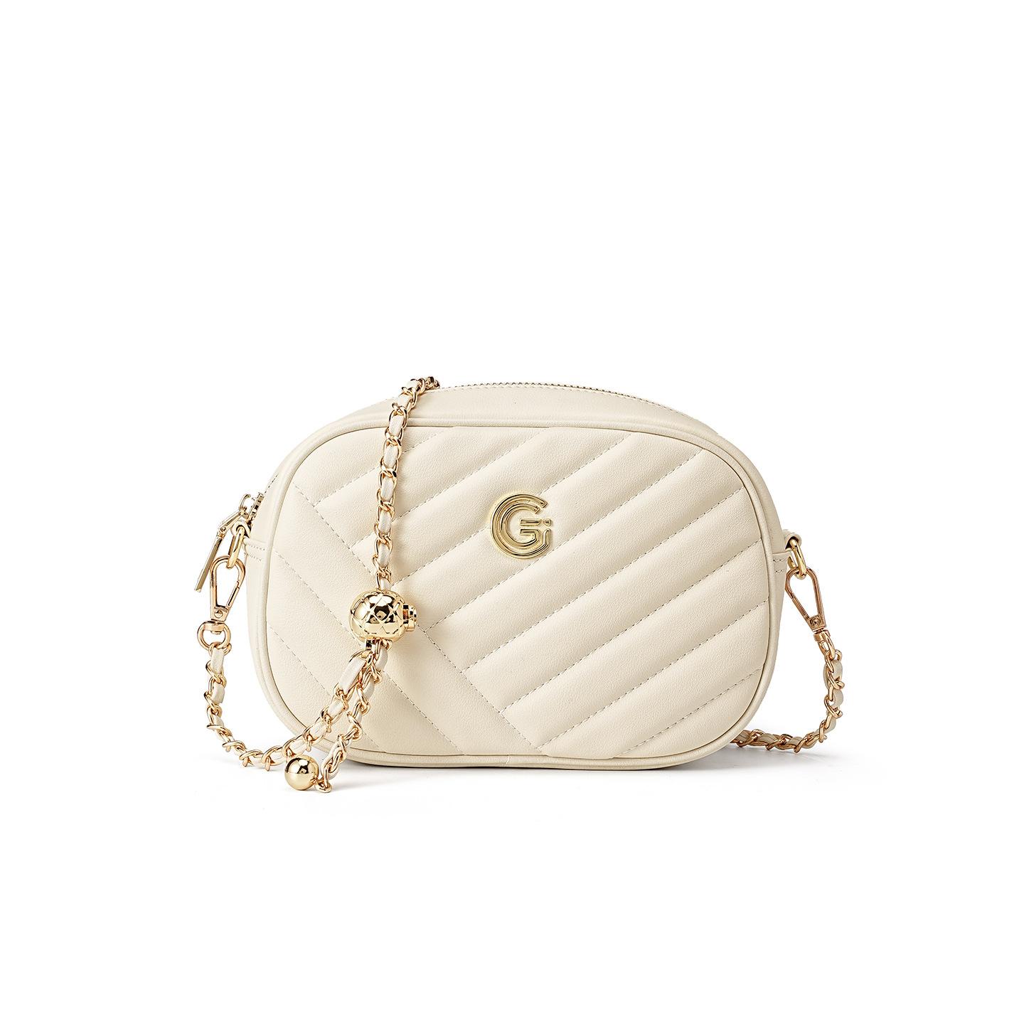 

Genuine leather diamond-shaped chain small square bag, cross-border fashionable and versatile mobile phone bag, single-shoulder crossbody women s bag 19x6x13 белый