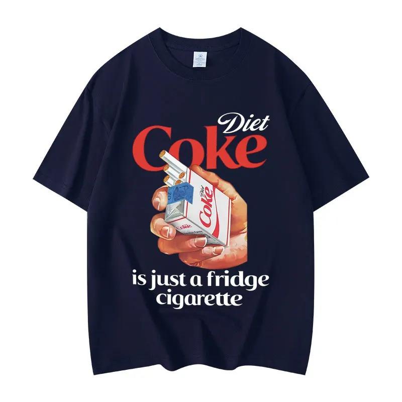 Just A Fridge Cigarette Coke Fuuny Meme T-shirt High Quality Fashion Oversized T Shirts Men Women Casual Short Sleeve T-shirts