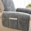 1pcs Plush Thickened Recliner Chair Cover with Adjustable Straps Chair Cover Protector for Bedroom Living Room Home Decoration
