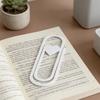 Heart-Shaped Oversized Paper Clip Bookmark PLA Page Marker Romantic Gift for Book Lovers Unique Reading Accessory for Journals Planners