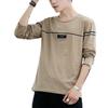 Suéter de Manga Larga para Hombre Talla Grande Cuello Redondo Holgado Top Deportivo Casual Estampado Manga Larga