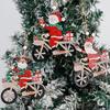 Christmas Wooden Charming Ornaments Featuring Laser Cut Santa Reindeer Sleigh Designs