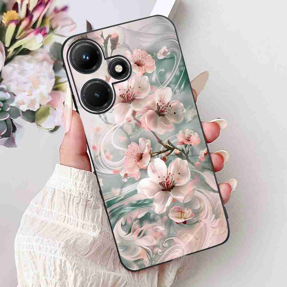 For Infinix Hot 30i 6.56" Case Tiger Luxury Flower Butterfly Silicone Soft Black Cover For Infinix Hot30i 30I X669C Phone Cases
