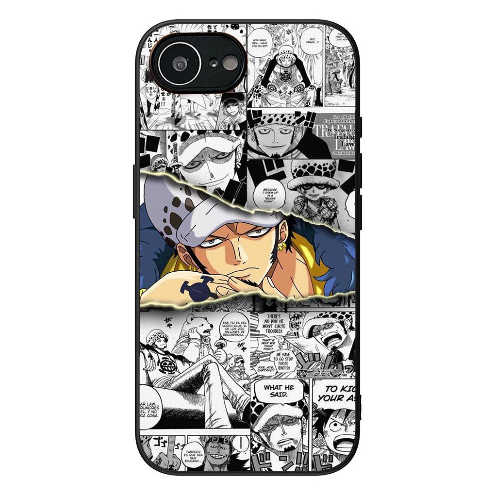 

Cover for Apple iPhone 17 16 14 15 Pro Max Plus 15+ 16E XR ProMax Air + Coque Phone Case Trafalgar D Water Law One Piece Luffy iPhone 14