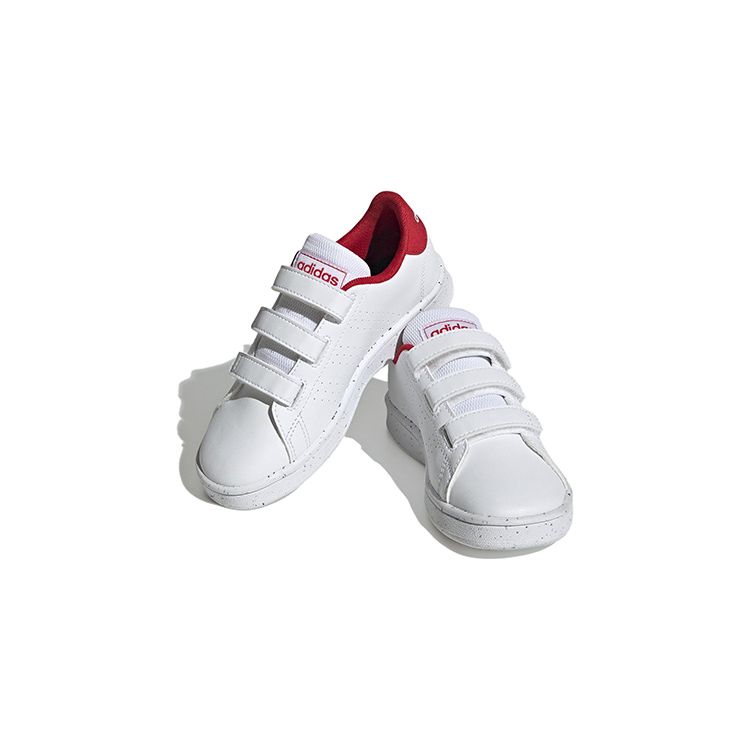 Adidas Neo Advantage Lifestyle Court Comfortable Versatile Low-Top Kids Skate Shoes Kids Sneakers White Red H06212