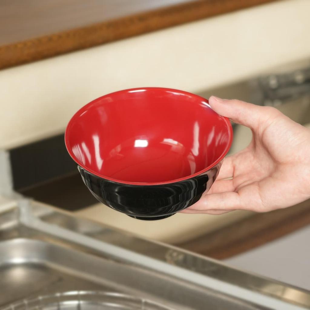 Thunder Group Soba Set of Diameter X Melamine Dishwasher Commercial Bowls/Udon Bowls, 12, 18.2cm 8.7cm Height, Dishware, Safe, Shatter-Resistant, Use,