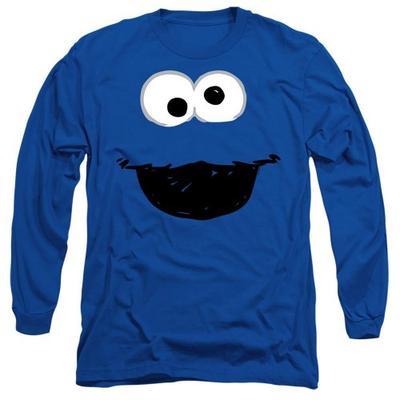Sesame Street Unisex Adult Cookie Monster Long-Sleeved T-Shirt