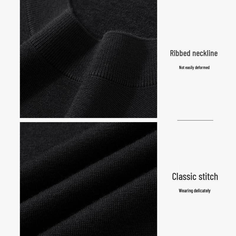 Luozi Men's Premium Warm Round Neck Wool Sweater