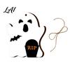 Wooden Halloween Signs Ghost Hanging Sign with Hemp Rope Cute Holiday Wall Art Pendants for Home Party Decorations