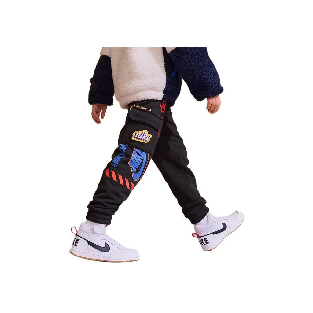 Nike Fleece Soft Comfortable Casual Knitted Sports Pants Kids bottoms Black DQ3891-010
