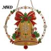 Hanging String Decoration Christmas Faux Diamond Art Suncatcher, 2D Flat Window Ornament, Seasonal Home Accents Beaded Pattern Acrylic Holiday