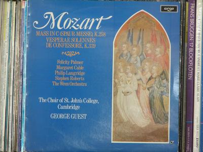 LP Record MOZART - FELICITY PALMER, MARGARET  - Mass In C Kv 258 ("Spaur-Messe") /  ZRG9242 ARGO RECORD COM 1982 Spain Classical Used