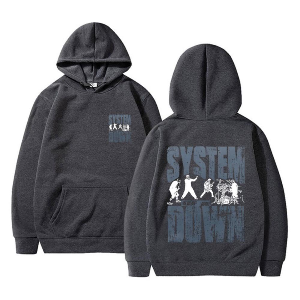 90s Rock Vintage printed hoodie men's Casual Hoodie Alternative Metal music hoodie