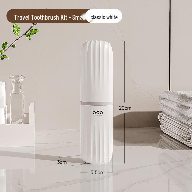 Portable Toothbrush and Mouthwash Holder Set with Toothbrushing Cup