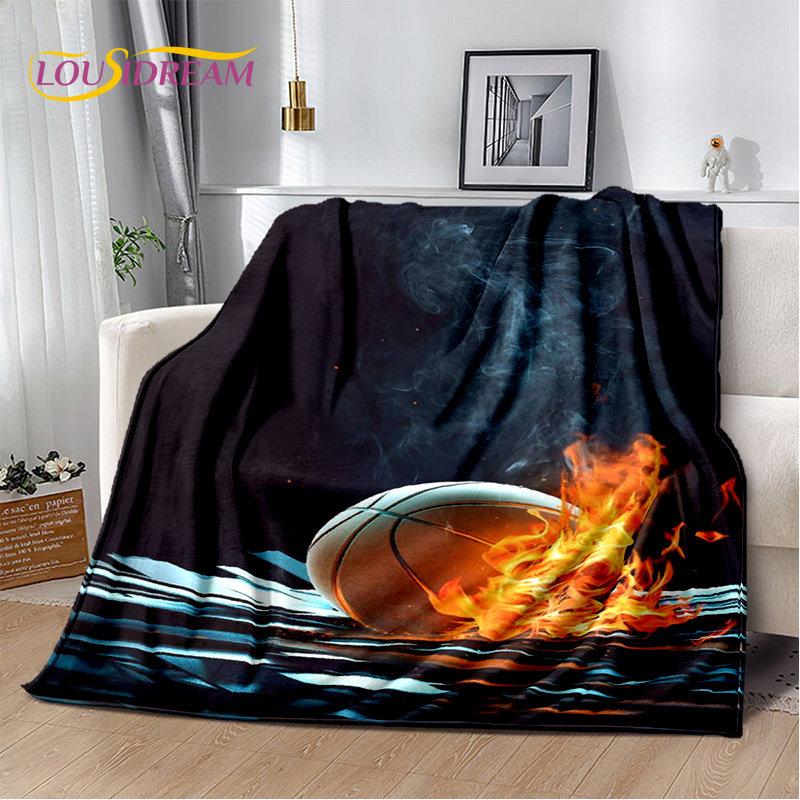 Basketball Art Cartoon Soft Plush Blanket,Flannel Blanket Throw Blanket for Living Room Bedroom Bed Sofa Picnic Cover Bettdecke