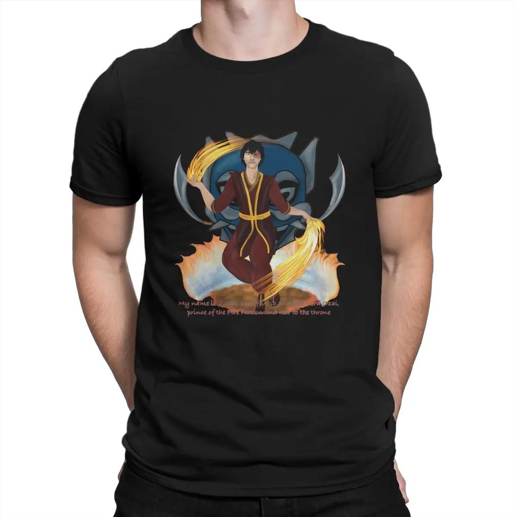 T-The Last Airbenders Pánské tričko Zuko Módní tričko Grafické Streetwear Nový trend