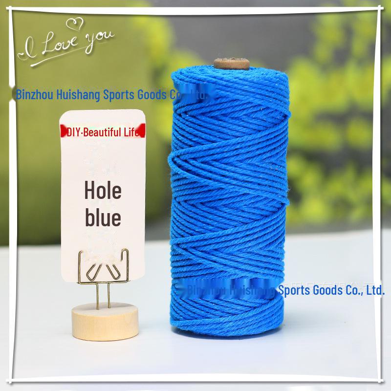 3 mm, 4 mm, 5 mm farbiges geflochtenes Baumwollseil für selbstgemachte und handgefertigte Wandteppiche, Geschenkdekoration, Hüte