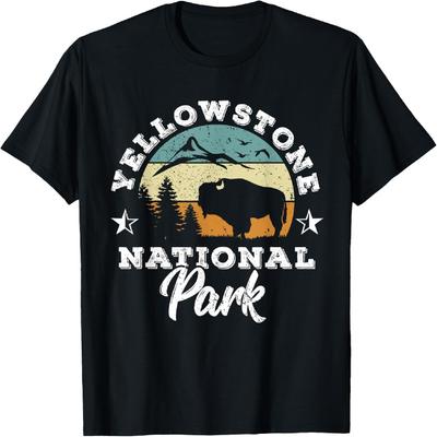 Yellowstone National Park Bison Vintage Outdoor T-Shirt