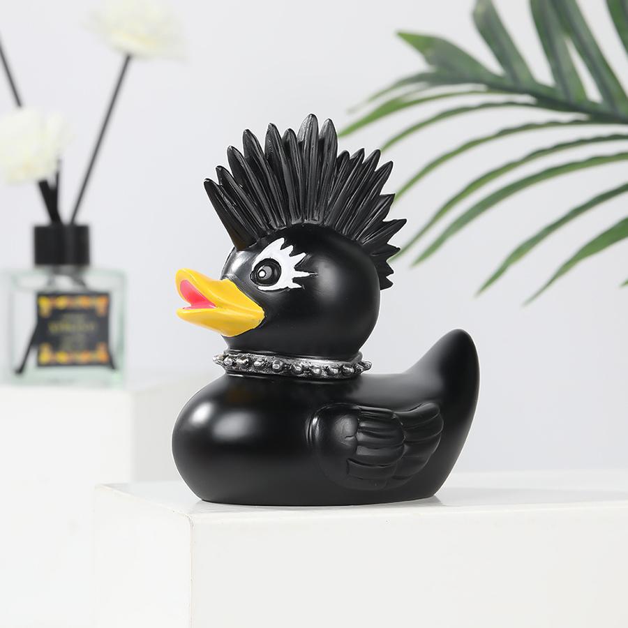 Dark Gothic Duck Sculpture - Satanic Resin Art Statue for Punk Home Decor, Witch Altar & Halloween Decoration