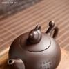 Antique Purple Clay Tea Set A Pot of Four Cups Suit Handmade Teaware Chinese Raw Ore Zisha Tea Set Home Tea Pot and Cup Set