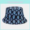 Vintage Printed Cotton Polyester Fisherman Cap With Double Sided And Eye Print Design For Women Men