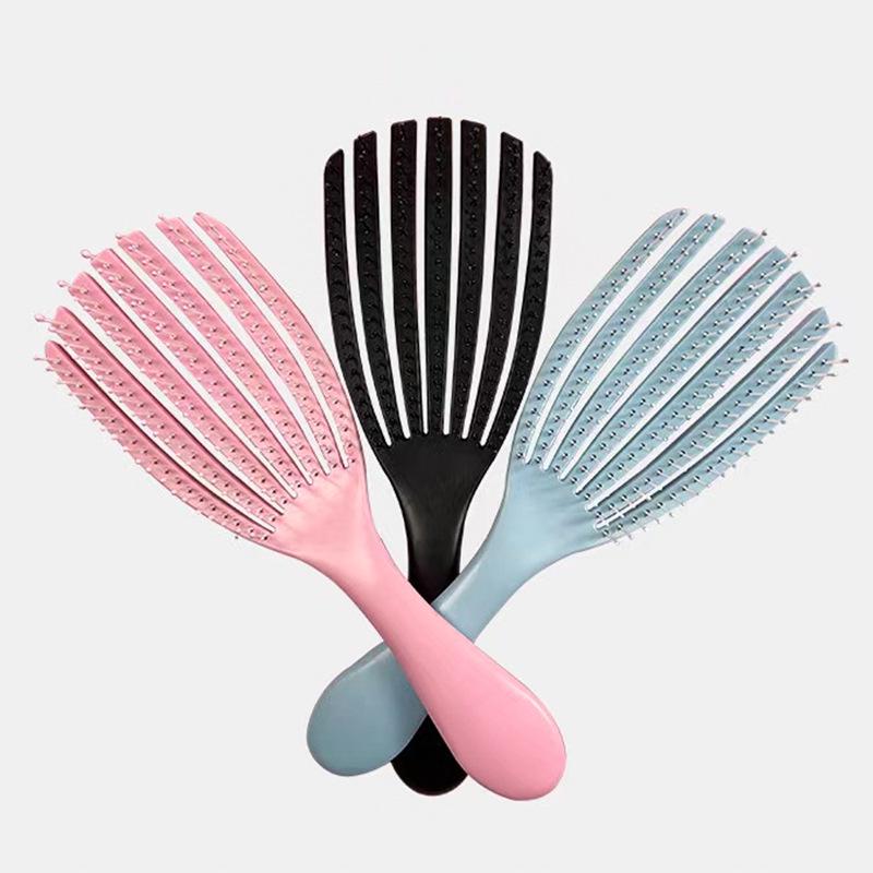Shell Hollow Out Anti-Static Comb: Fluffy Styling, Massage, Wet & Dry Use for Women.