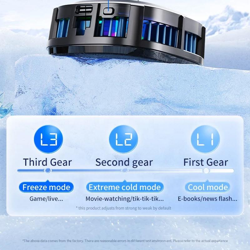 X76 Mobile Phone Semiconductor Magnetic/Back-clip 2 in 1 Cooling Radiator With Digital Display for PUBG Game Cooler X76