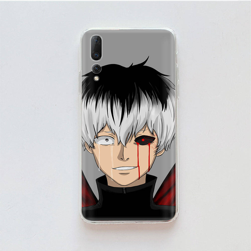 Transparente Hülle für Samsung A04 A14 A23 M33 M53 Realme 10 9 C35 C55 VIVO X80 Infinix Hot 30 Note 11 Tecno Spark 8P Pro W-53 Tokyo Ghoul