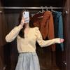 Retro V-Neck Knitted Cardigan - Women's Autumn Slim Fit, Age-Reducing Style Sweater