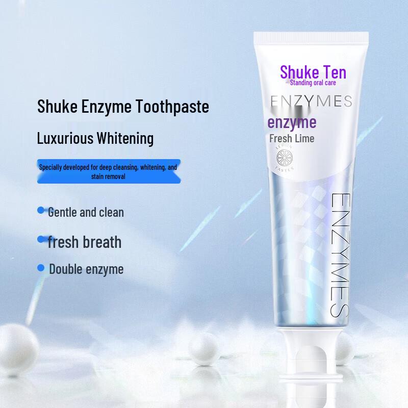 Shuke+ Whitening Enzyme Toothpaste - Fresh Lime Flavor (2x120g)
