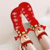 Cartoon Christmas Socks Magnetic Holding Hands Socks Cute Snowman Reindeer New Year Socks Fun Gifts for Girls Teens Birthday Holidays