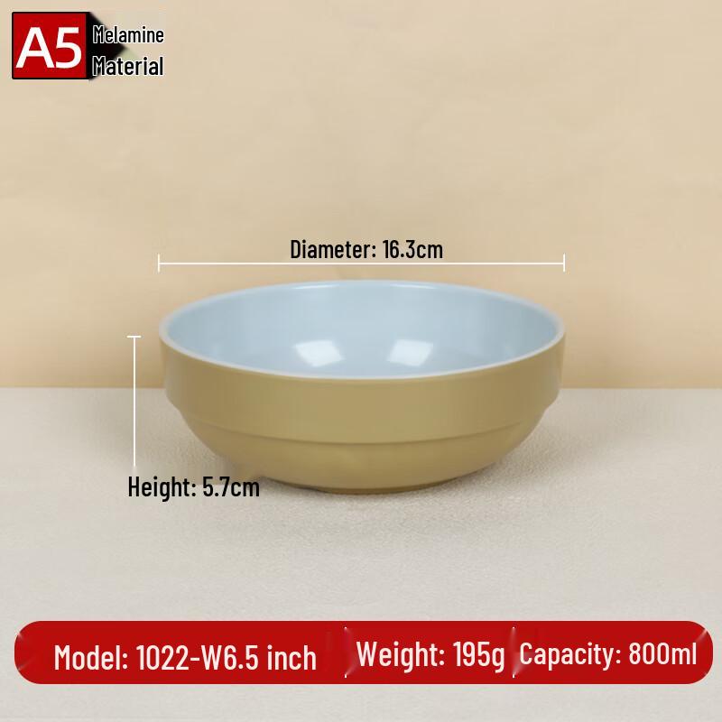 A5 Melamine 6.5-inch Commercial Food Bowl