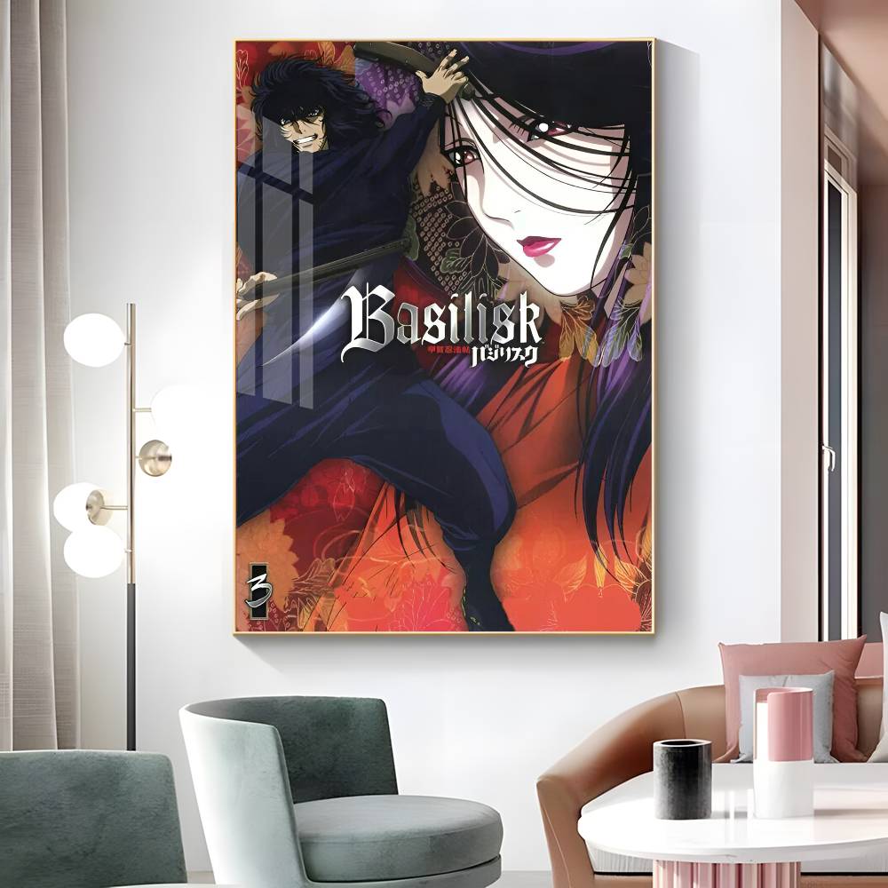 1pc Popular Anime Basilisk Poster Sticker Print Waterproof Wall Art For Living Room Bedroom Home Decor