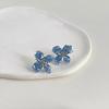Blaue Kristall Luxus Blumenohrringe für Frauen - 2023 Trendiger High-End-Stil