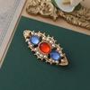 Spilla Femminile Vintage in Cristallo con Corona a Croce per Accessori Moda Regalo