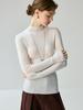 Women's Slim-Fit Wool High-Neck Sweater - Solid Color, Long Sleeve, Autumn/Winter Style