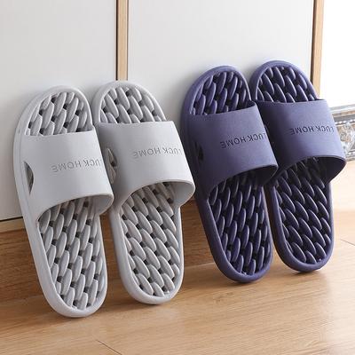 Four Seasons Homewear Bathroom Leakage and Anti Slip Bathroom Men's Slippers Plastic Couples Hotel Slippers