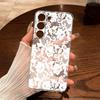 Romantic Lace Pattern Transparent Flower Phone Case For Samsung Galaxy A54 A56 A16 A17 A37 A57 A06 A07 A13 A14 M54 Clear Cover