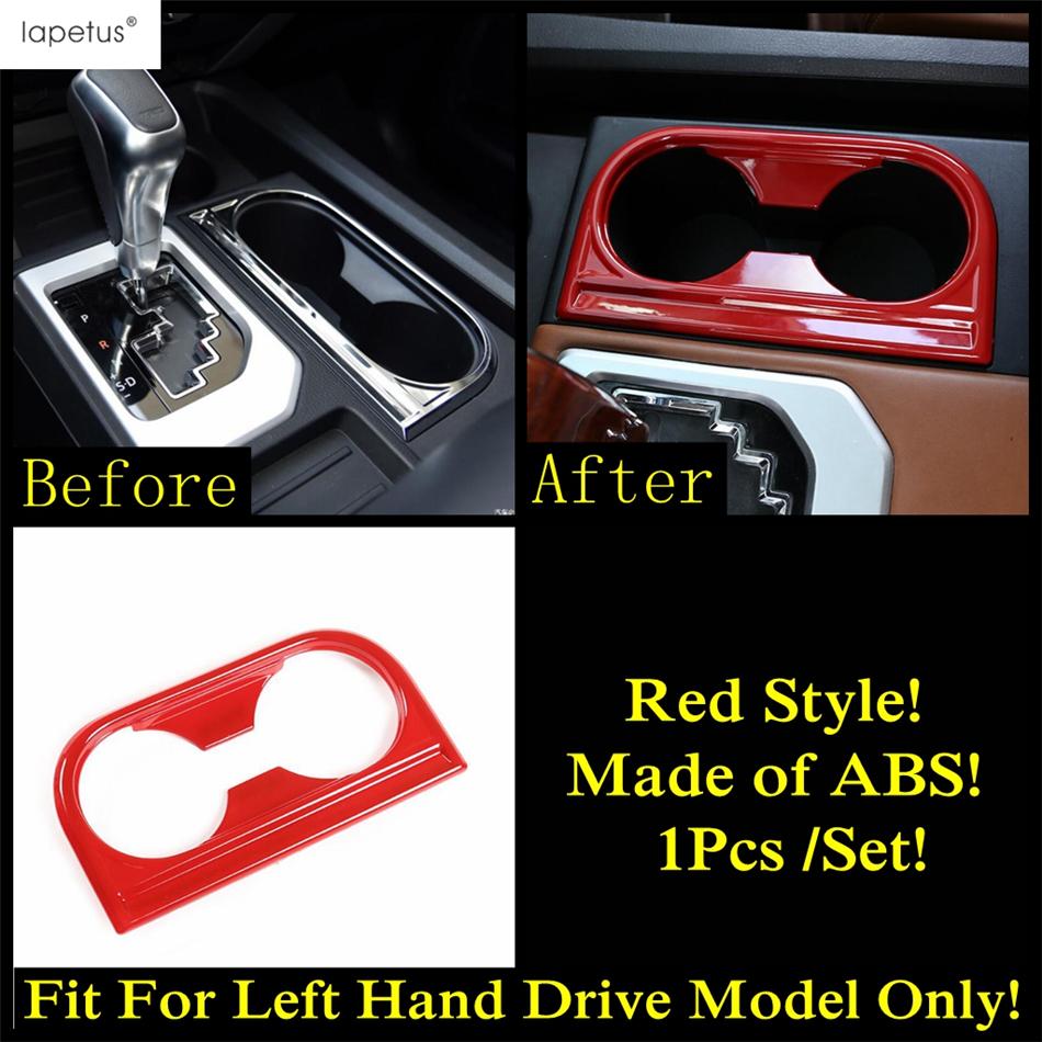 A Pillar Ring Water Cup Holder Gear Shift Panel Head Light Lamp Cover Trim For Toyota Tundra 2014 - Red Accessories Interior