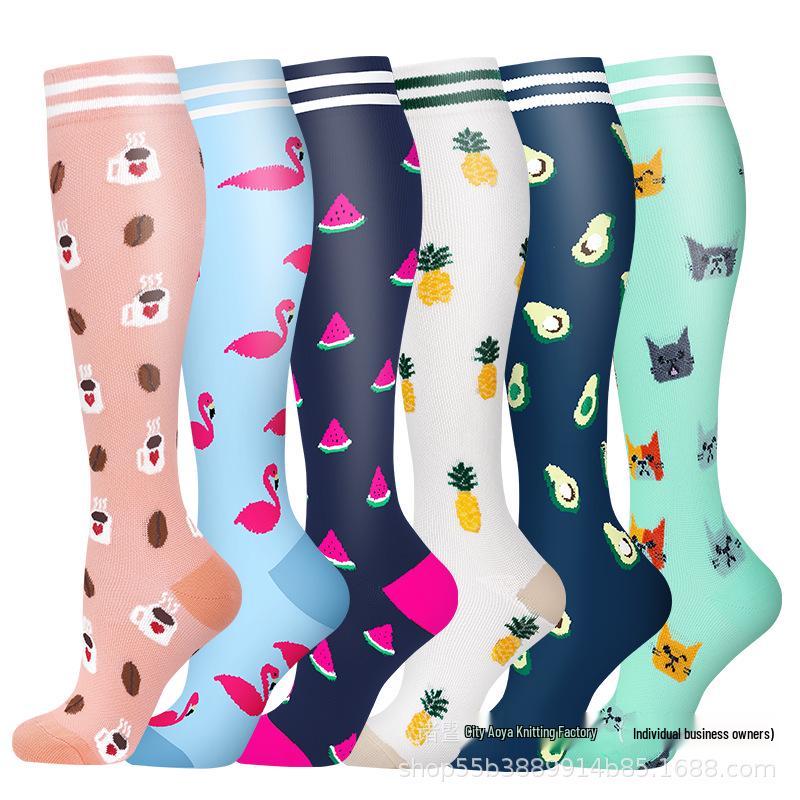Cross-border Over-the-Knee Compression Yoga & Sport Socks Set