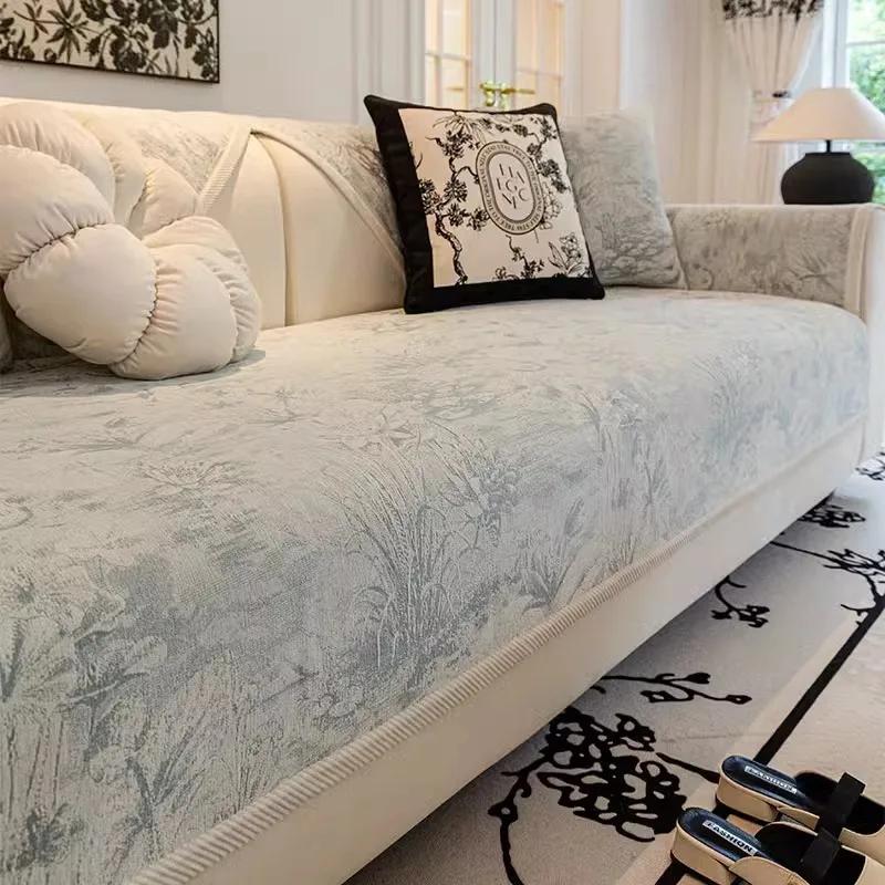 Opěrka zad Ručník na pohovku Protiskluzový Odolný proti opotřebení Žinylkový potah na pohovku Univerzální Celoroční Vzory malované inkoustem Polštář na pohovku