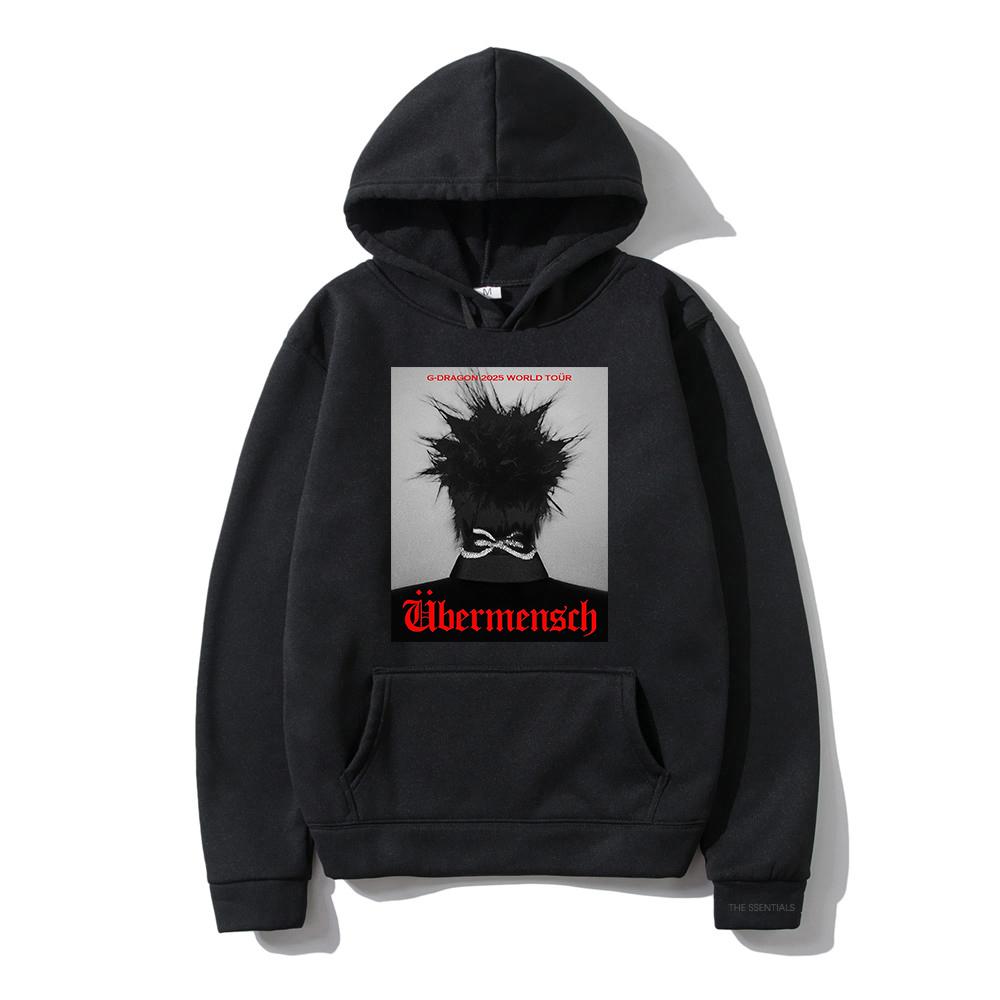 G-Dragon’s Übermensch Hoodie 2025 New Album Men Women Hoodies Hip Hop Y2k Hooded Pullover Long Sleeves Fleece Loose Sweatshirt