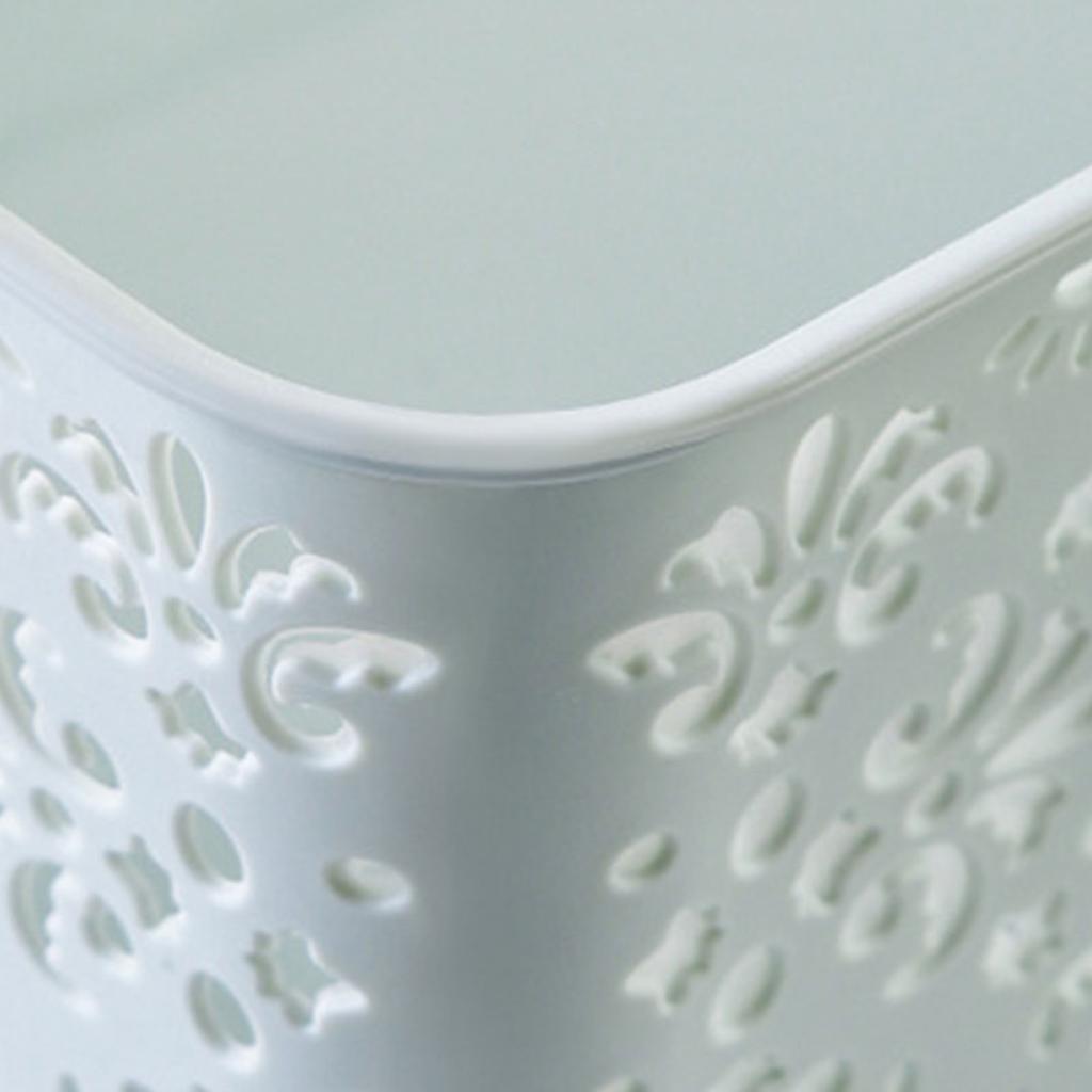 Multifunction Organization Basket Hollow Out Large Capacity Box Storage Bin for Office Desktop