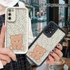 Phone Case: 2D Flat Samsung Galaxy A34 A35 M05 M06 S20 S22 S21 FE Plus 5G Protective Case, Dark Brown Little Bear, Christmas and Halloween Gift