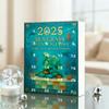 Ocean Life Advent Calendar 24-Day Christmas Countdown Calendar 2D Acrylic Ocean Life Decorations for Kids Adults Festive Gift