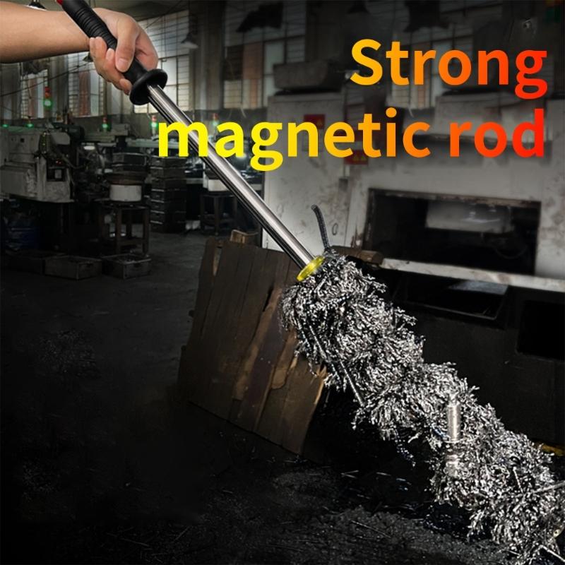 Iron Absorber Magnetic Metal Chip Collector Magnetic Pick Up Tool Magnets Sweeper Telescoping Iron Shavings Removal Rod